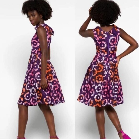Busayo Womens Ore Scoop Neck Dress in Dark Purple Small - Picture 1 of 11